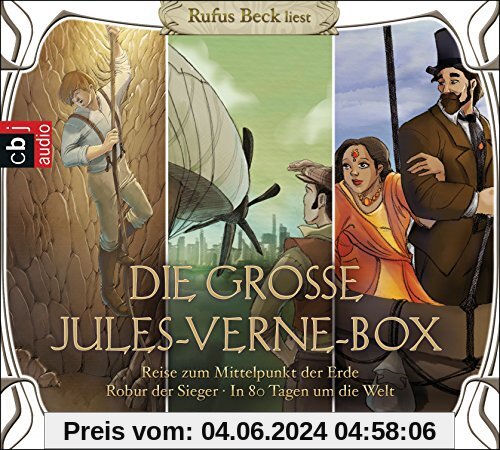 Die große Jules-Verne-Box: Robur der Sieger, Reise zum Mittelpunkt der Erde, In 80 Tagen um die Welt
